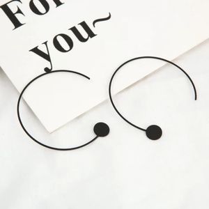 Black Fun Feed Through Lightweight Earrings